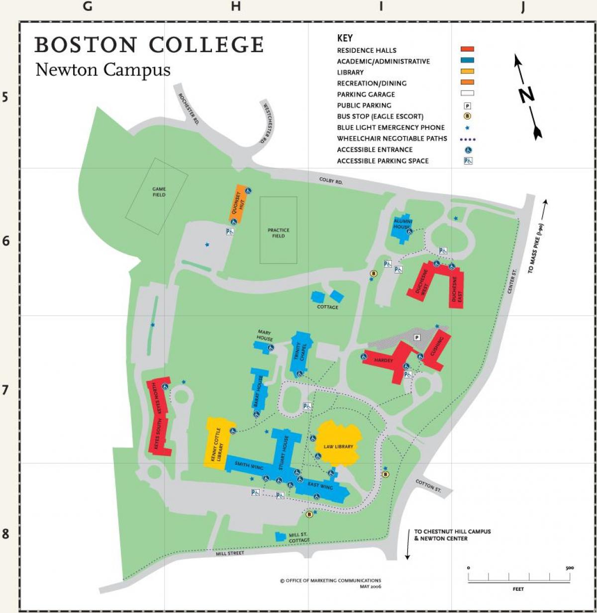 mapę Boston college