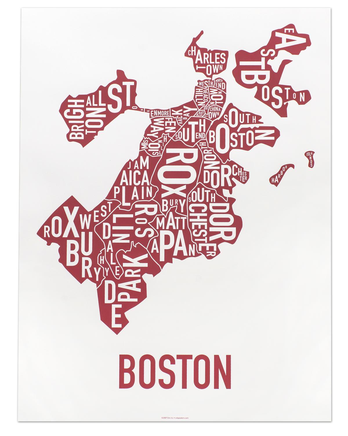 miasto Boston mapie