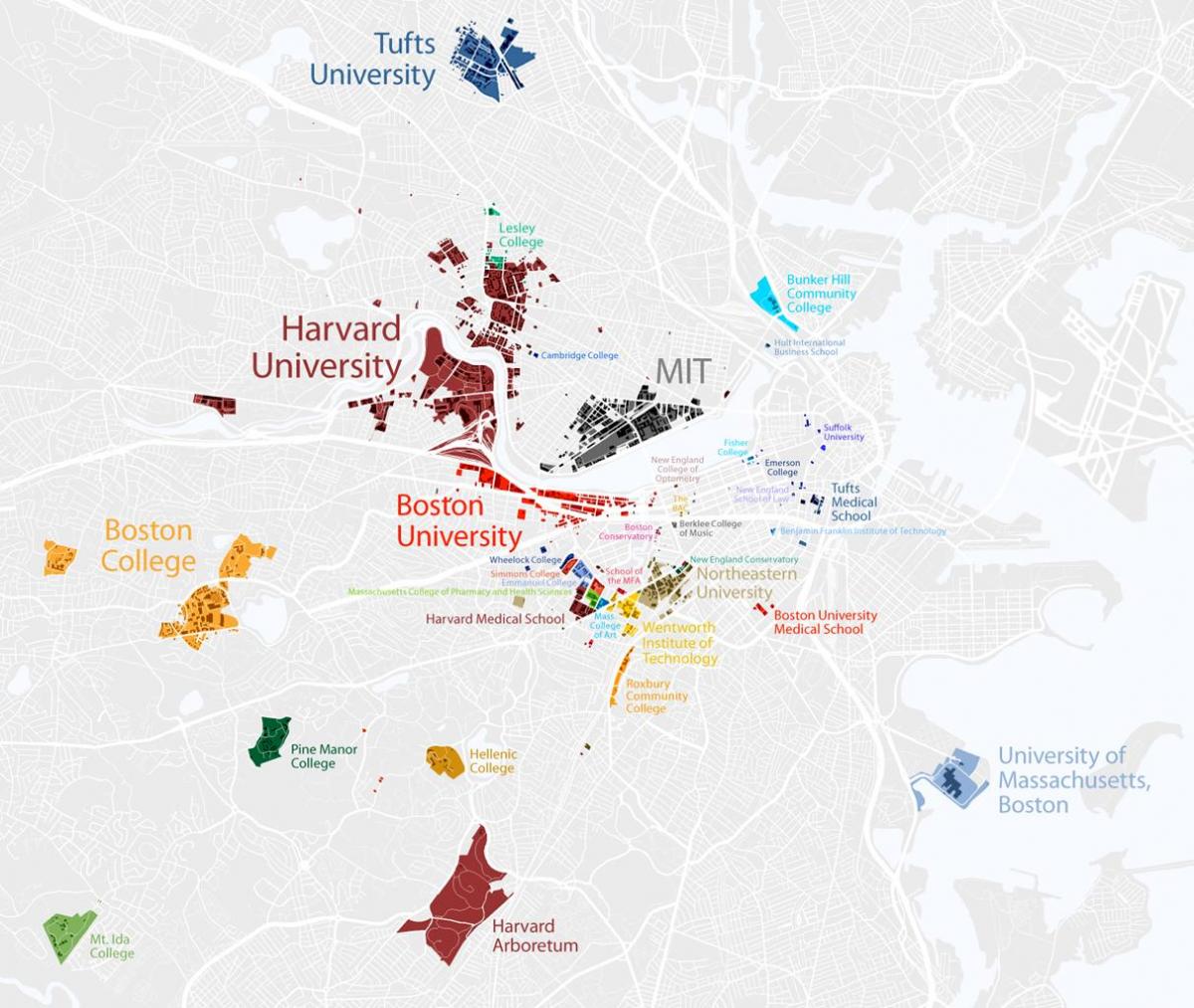 mapę Boston university