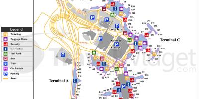 Logan terminal lotniska mapie