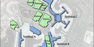 Mapa terminalu lotniska Logan z