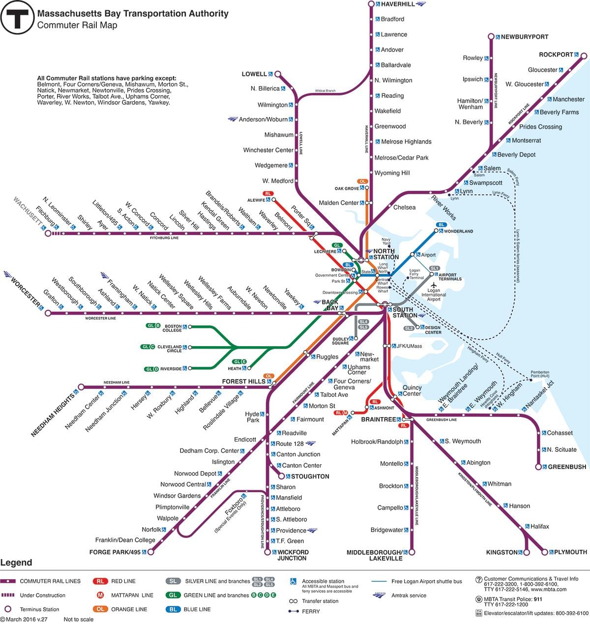 Boston dworzec kolejowy mapie
