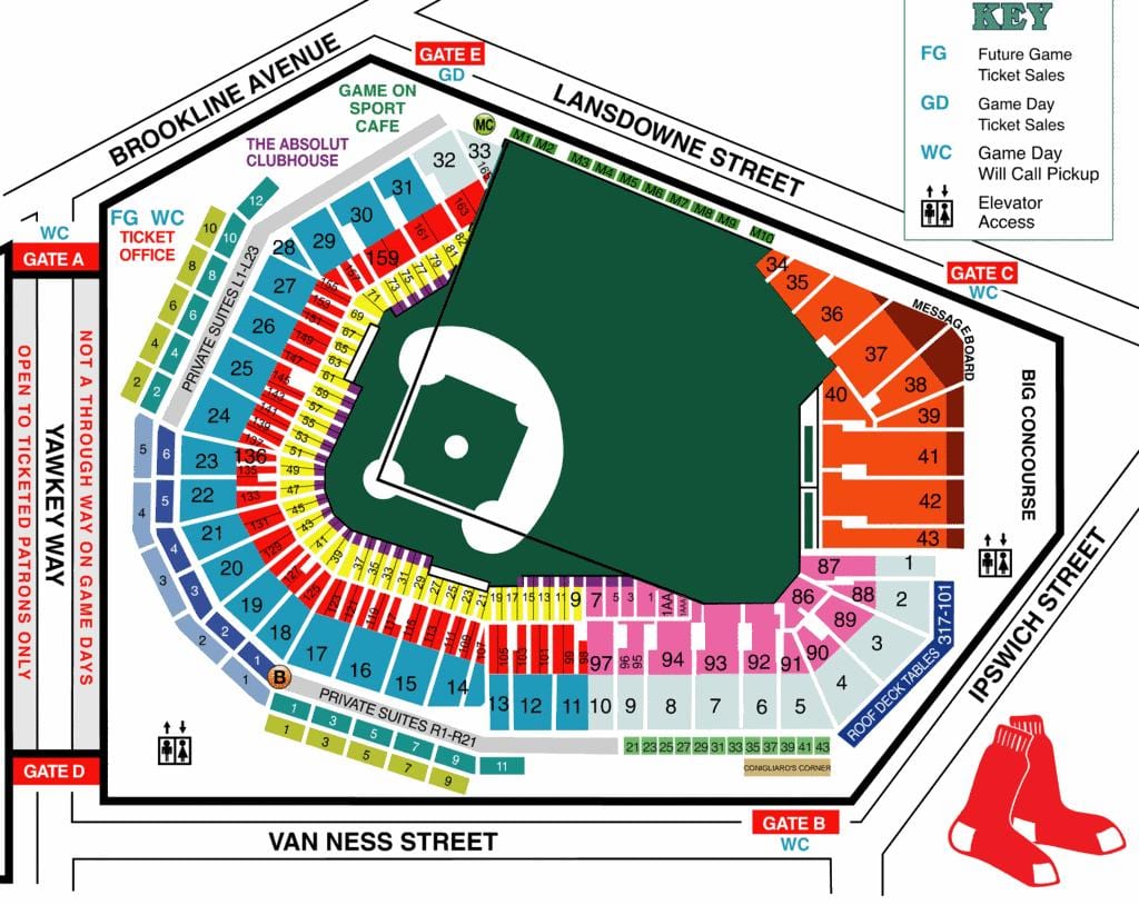 Mapie miejsce fenway