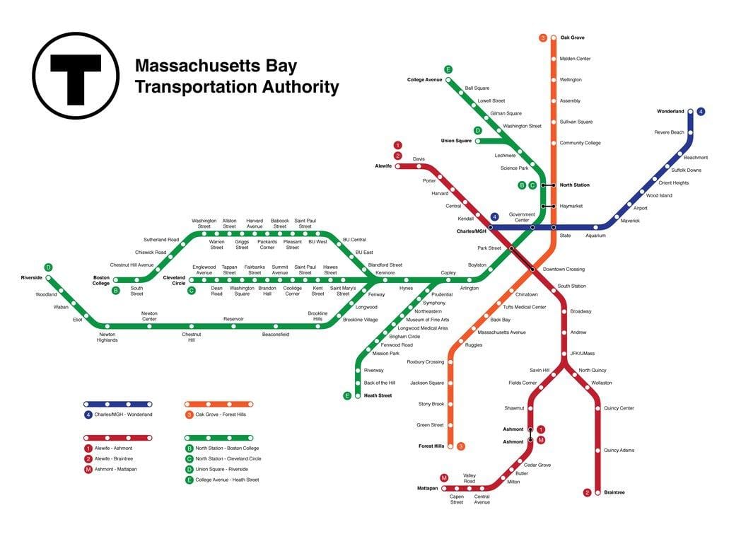 metra Boston mapa
