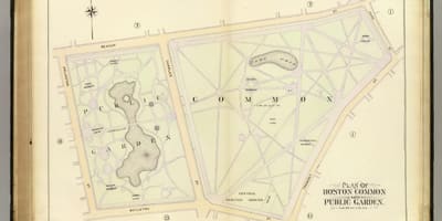 Mapa Boston public garden